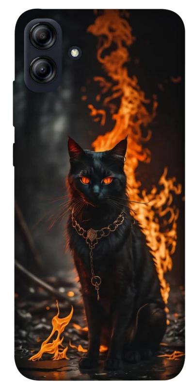 Чехол на Samsung Galaxy A04e Огненный кот фото 1 из 1