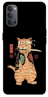 Чохол на Oppo Reno 4 Кіт-самурай фото 1 з 1
