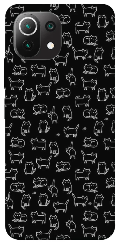 Чохол на Xiaomi Mi 11 Lite Black Cats фото 1 з 1