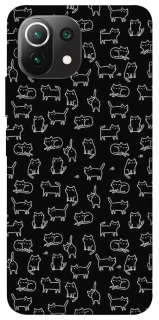 Чохол на Xiaomi Mi 11 Lite Black Cats фото 1 з 1