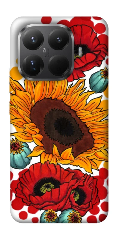 Чохол на Xiaomi 15T Pro Соняшники та маки фото 1 з 1