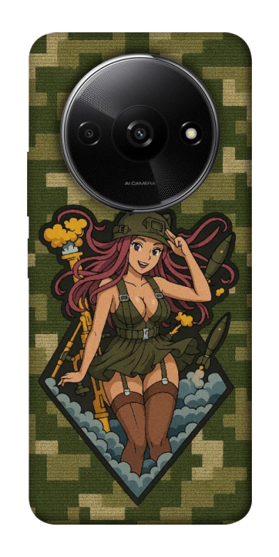 Чохол на Xiaomi Redmi A3 Military Waifu фото 1 з 1