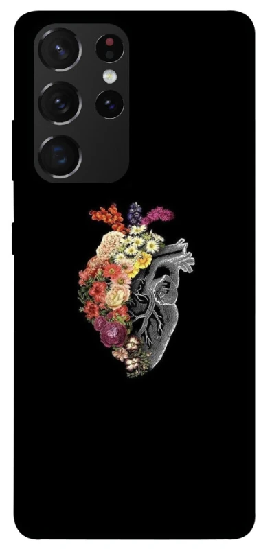 Чохол на Samsung Galaxy S21 Ultra Heart with flowers фото 1 з 1