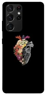 Чохол на Samsung Galaxy S21 Ultra Heart with flowers фото 1 з 1