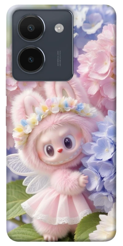 Чохол на Vivo Y36 Labubu & Flowers ver.1 фото 1 з 1