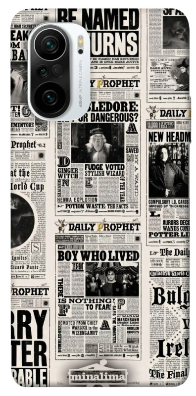 Чохол на Xiaomi Redmi K40 / K40 Pro / K40 Pro+ / Poco F3 Harry Potter newspaper фото 1 з 1
