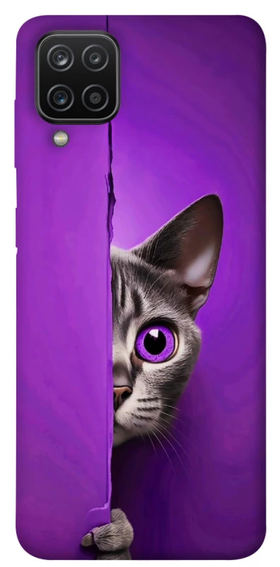 Чохол на Samsung Galaxy A12 Кіт-підглядач фото 1 з 1