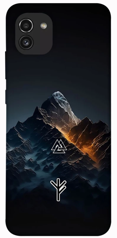 Чехол на Samsung Galaxy A03 Руны в горах фото 1 из 1