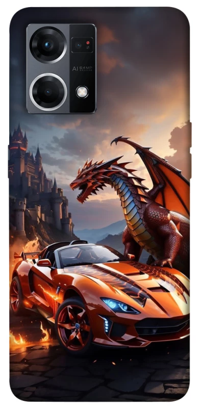 Чохол на Oppo Reno 7 4G Сar and dragon фото 1 з 1