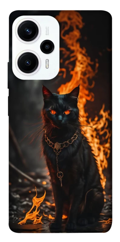 Чехол на Xiaomi Poco F5 / Note 12 Turbo Огненный кот фото 1 из 1