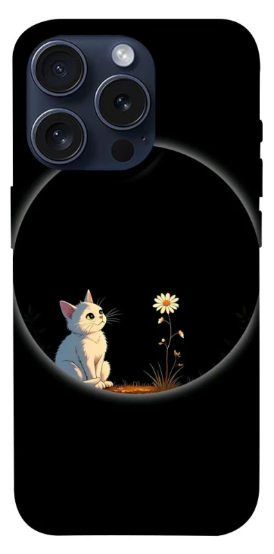 Чохол на Apple iPhone 15 Pro (6.1") Cat and flower фото 1 з 1