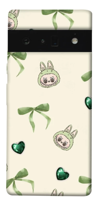 Чохол на Google Pixel 6 Pro Labubu Green Heart фото 1 з 1