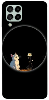 Чохол на Samsung Galaxy M53 5G Cat and flower фото 1 з 1