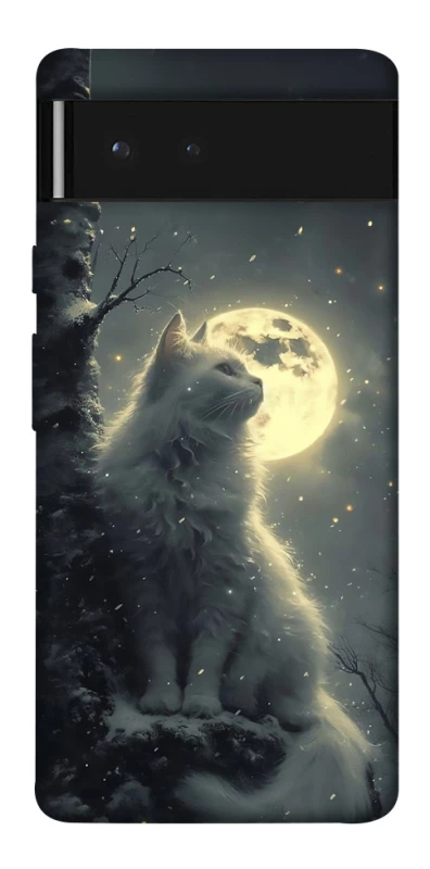 Чохол на Google Pixel 6 Кіт під місяцем фото 1 з 1