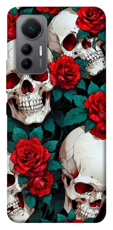 Чохол на Xiaomi 12 Lite skull and rose фото 1 з 1