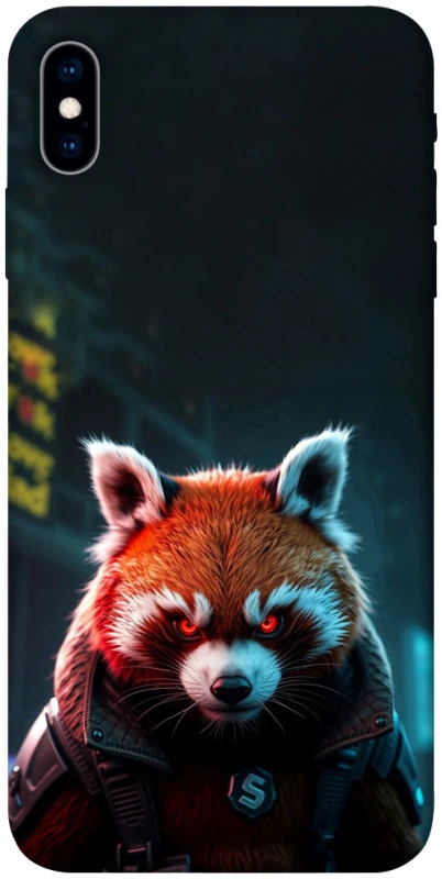 Чохол на Apple iPhone X (5.8") Cyber Red Panda фото 1 з 1