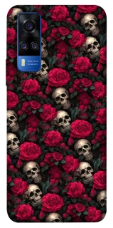 Чехол на Vivo Y51a Черепа и розы фото 1 из 1