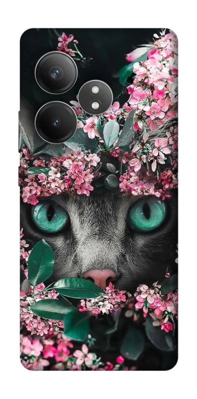 Чехол на Realme GT Neo 6 SE Кот в цветах фото 1 из 1