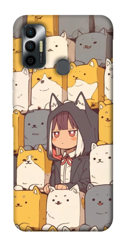 Чехол на TECNO Spark 7 Like a cat фото 1 из 1