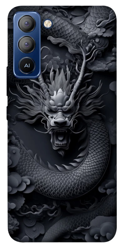 Чехол на TECNO Pop 5 LTE black dragon фото 1 из 1