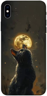 Чохол на Apple iPhone XS Max (6.5") Кіт під місяцем v2 фото 1 з 1