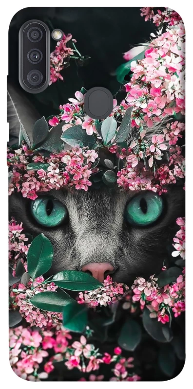 Чехол на Samsung Galaxy A11 Кот в цветах фото 1 из 1