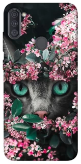 Чехол на Samsung Galaxy A11 Кот в цветах фото 1 из 1