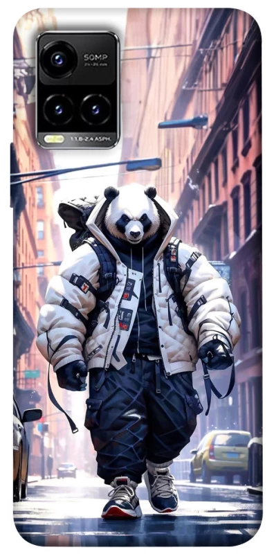 Чехол на Vivo Y21 / Y33s Панда курьер фото 1 из 1