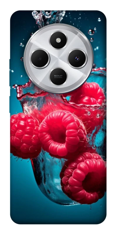 Чехол на Xiaomi Redmi 14C / Poco C75 Малинка в воде фото 1 из 1