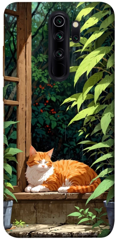 Чехол на Xiaomi Redmi Note 8 Pro red cat фото 1 из 1