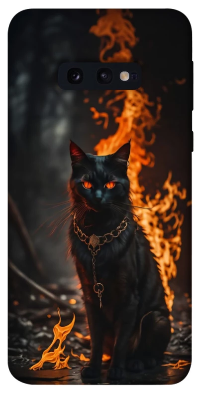 Чехол на Samsung Galaxy S10e Огненный кот фото 1 из 1