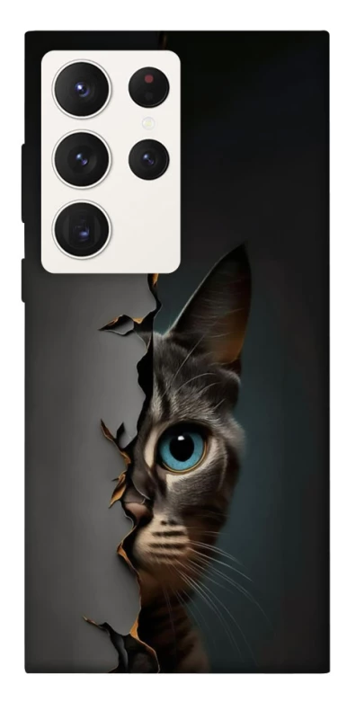 Чехол на Samsung Galaxy S23 Ultra Кот-подглядыватель v2 фото 1 из 1