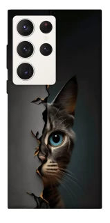Чехол на Samsung Galaxy S23 Ultra Кот-подглядыватель v2 фото 1 из 1