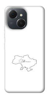 Чохол на TECNO Spark 40C Ukraine map фото 1 з 1
