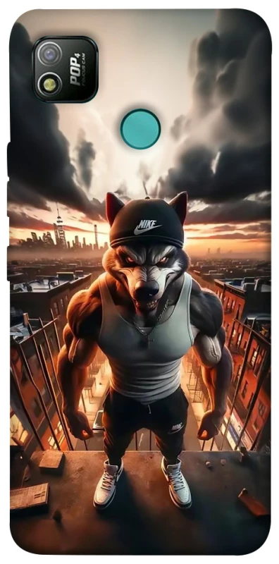Чехол на TECNO POP 4 Волк фото 1 из 1