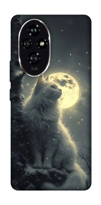 Чохол на Honor 200 Кіт під місяцем фото 1 з 1