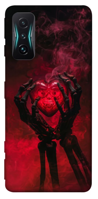 Чехол на Xiaomi Redmi K50 Gaming Heart in the hands of a skeleton фото 1 из 1