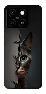 Чехол на ZTE Blade A55 4G Кот-подглядыватель v2 фото 1 из 1