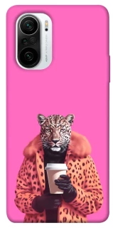 Чехол на Xiaomi Redmi K40 / K40 Pro / K40 Pro+ / Poco F3 Леопард с кофе фото 1 из 1