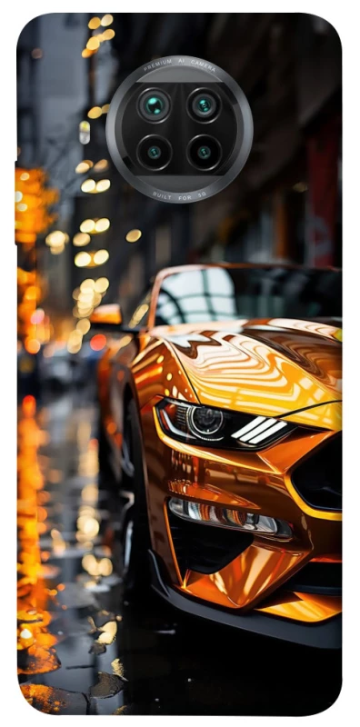 Чехол на Xiaomi Mi 10T Lite / Redmi Note 9 Pro 5G Golden sports car фото 1 из 1