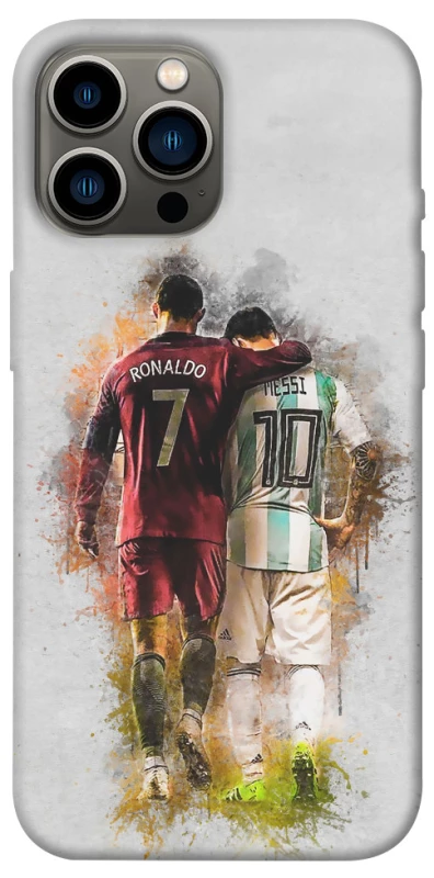 Чехол на Apple iPhone 13 Pro Max (6.7") Ronaldo и Messi фото 1 из 1