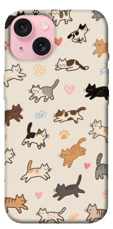 Чохол на Apple iPhone 15 (6.1") Cat style ver.2 фото 1 з 1