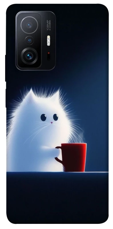 Чохол на Xiaomi 11T / 11T Pro Чохол кіт з кавою фото 1 з 1