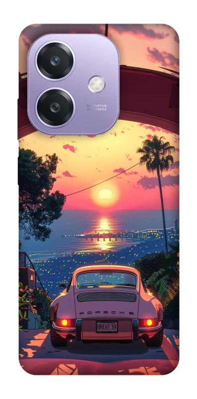 Чехол на Oppo A3X Porsche at sunset фото 1 из 1