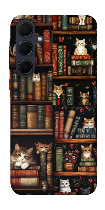 Чохол на Samsung Galaxy A55 Cats & Books фото 1 з 1