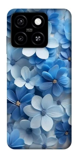 Чехол на ZTE Blade A55 4G Синие цветы фото 1 из 1