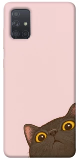 Чехол на Samsung Galaxy A71 Peeping cat фото 1 Чехол на Samsung Galaxy A71 Peeping cat фото 1 из 1