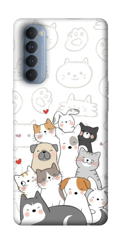 Чехол на Oppo Reno 4 Pro Funny Pets фото 1 из 1
