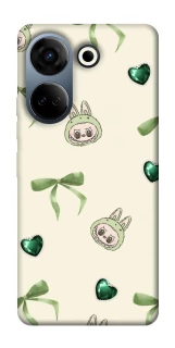 Чехол на TECNO Camon 20 Pro (CK7n) Labubu Green Heart фото 1 из 1