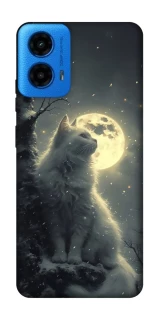 Чохол на Motorola Moto G45 Кіт під місяцем фото 1 з 1